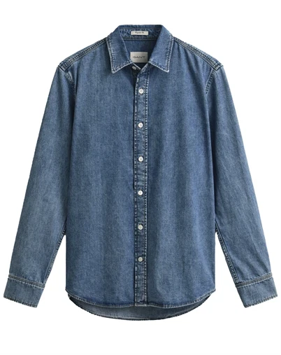Gant - Reg Denim Skjorte - Semi Light Blue